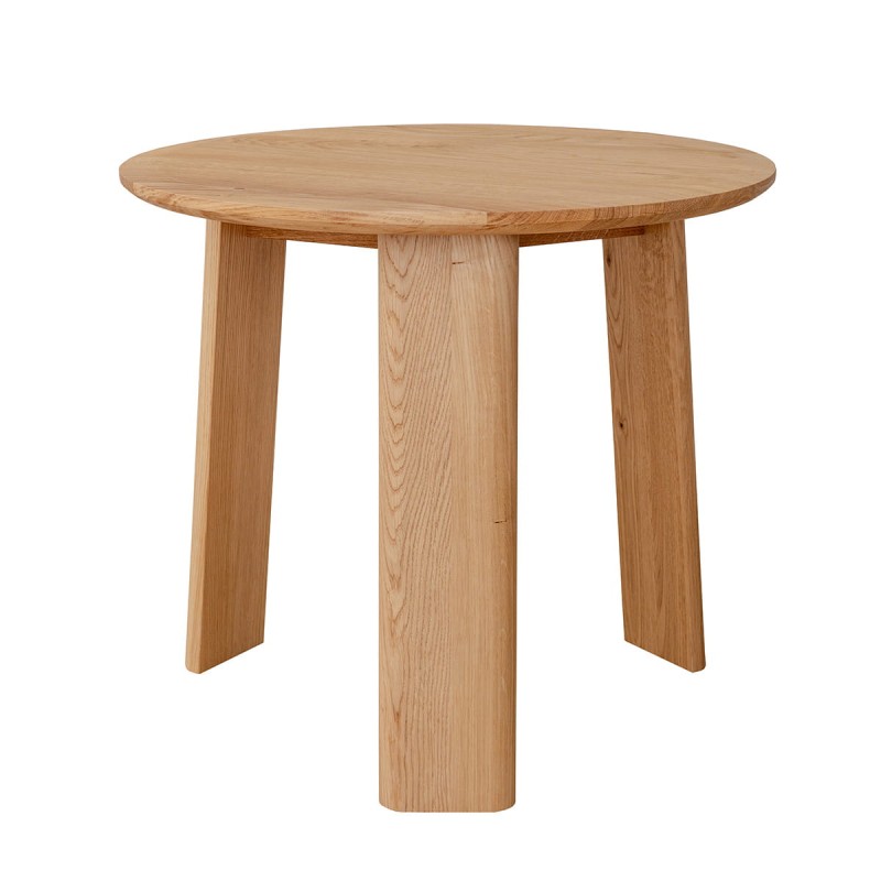 Stolik kawowy Katmandu Meble MONTI okrągły dębowy 51 cm - Elegancki stolik do salonu z litego dębu