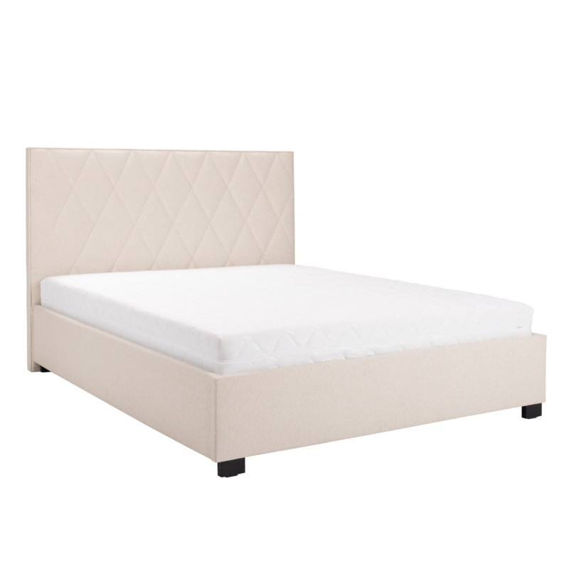 Łóżko tapicerowane DORIS w różnych rozmiarach, nóżka o wysokości 6 cm