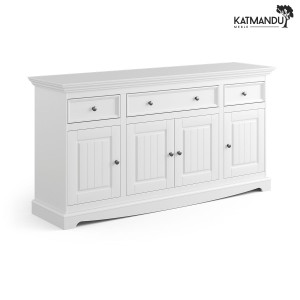 Komoda Katmandu BELLUNO ELEGANTE 4.3 biały – komoda drewniana czterodrzwiowa
