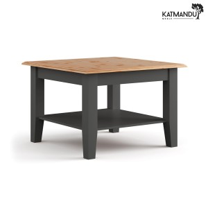 Ława Katmandu BELLUNO ELEGANTE mała grafit-naturalna sosna – stolik kawowy z naturalnej sosny w stylu prowansalskim
