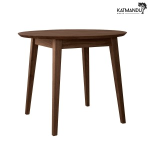 Stół okrągły Katmandu ORBETELLO 90 cm dębowy tabacco