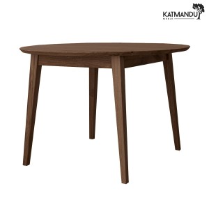 Stół okrągły Katmandu ORBETELLO 110 cm dębowy tabacco