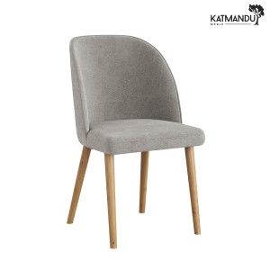 Krzesło tapicerowane Katmandu OLBIA R5 jasnoszare z drewnianymi nogami