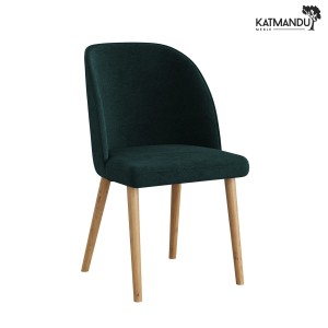 Krzesło tapicerowane Katmandu OLBIA R16 zielone z drewnianymi nogami