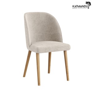 Krzesło tapicerowane Katmandu OLBIA R25 beżowe z drewnianymi nogami