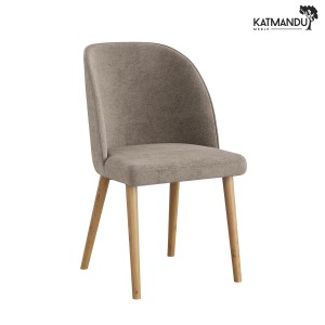 Krzesło tapicerowane Katmandu OLBIA R24 szaro-beżowe z drewnianymi nogami
