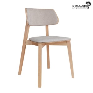Krzesło tapicerowane Katmandu COMO beżowe CL03 z drewnianymi nogami
