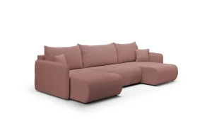 Narożnik Intenso LEONE U z funkcją spania DL i pojemnikiem, kolor  Curio 63