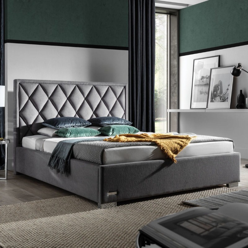 Łóżko Premium nr 22 - głęboko Pikowane  o kształcie plastrów miodu, możliwość wyboru dwóch wysokości wezgłowia i dwóch wysokości korpusu  a także różnego rodzaju nóżek.