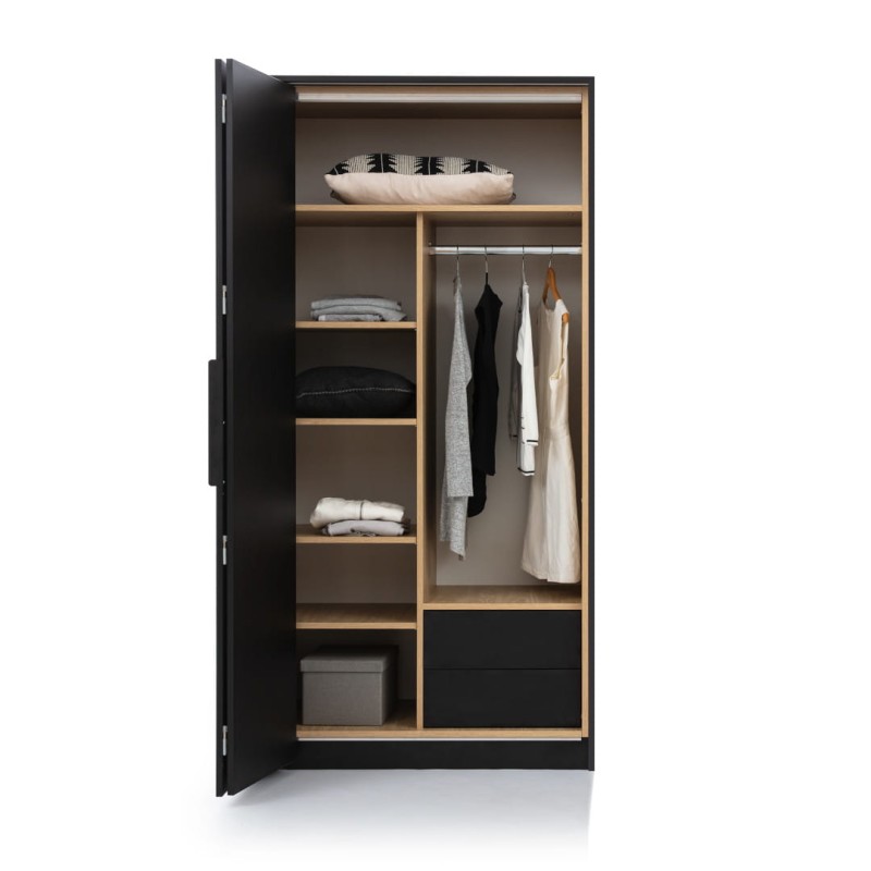 Wnętrze szafy New Elegance BLACK LOFT 2D - lewa