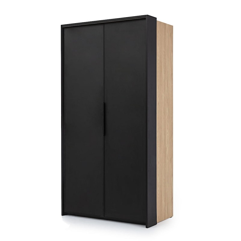 Szafa New Elegance BLACK LOFT 2D otwierana harmonijkowo na prawą stronę