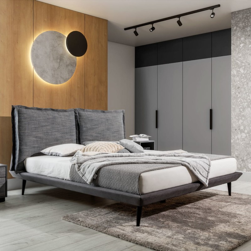 Aranżacja łóżka tapicerowanego New Elegance FORLI bez pojemnika ze stelażem