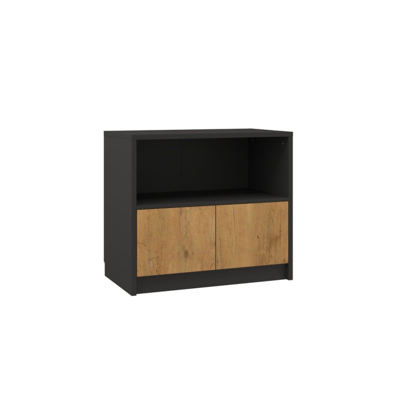 dab-lancelot-czarny-komoda-new-elegance-genius-2d-z-otwarta-polka